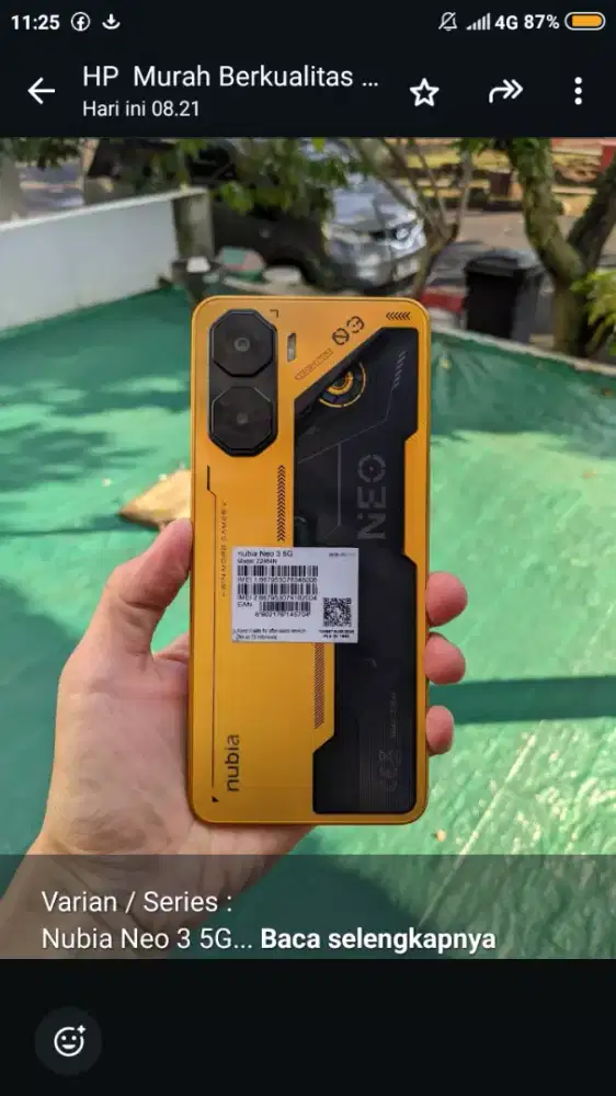 Nubia neo 3 5g batangan only
