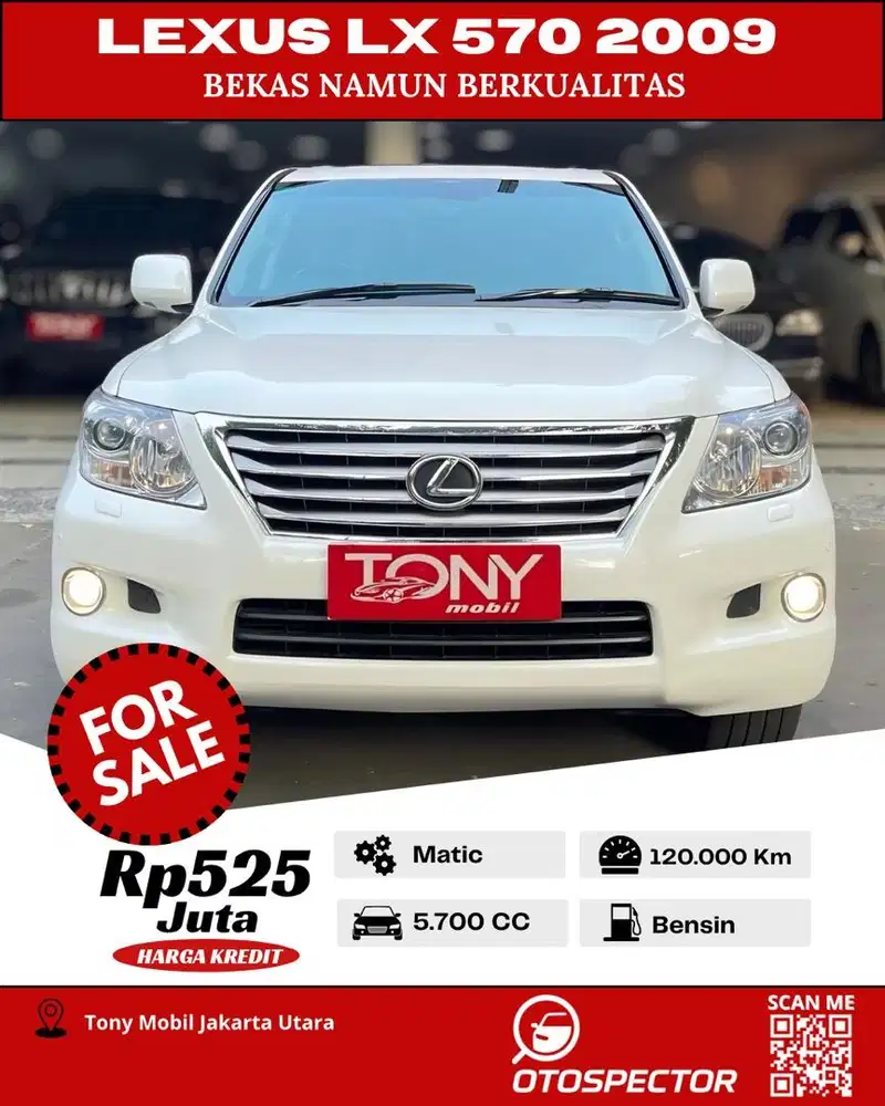 #Tony Mobil# Lexus LX570 AT 2009 Putih