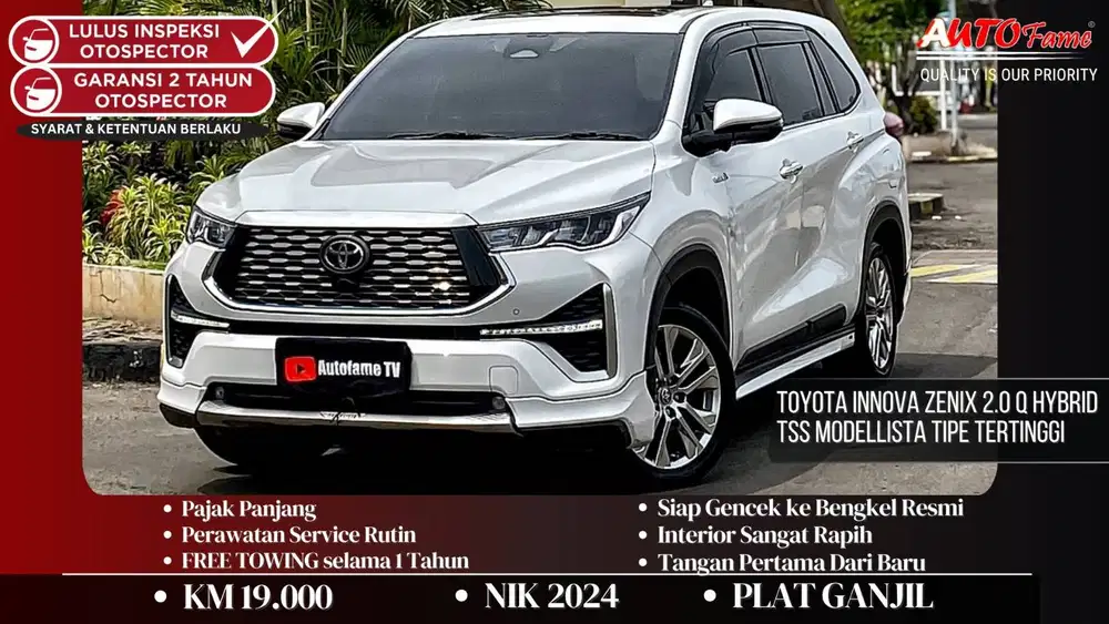 Toyota Innova Zenix 2.0 Q Hybrid TSS Modellista TIPE TERTINGGI White O