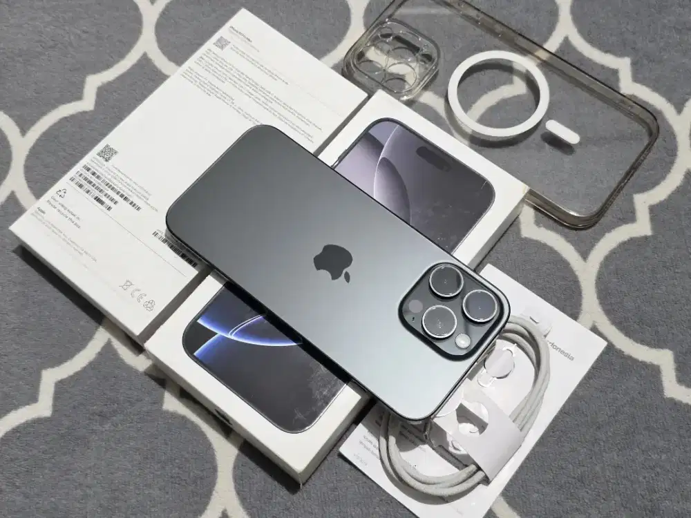 iPhone 16 Pro Max 256GB iBox, Fullset Original, Garansi resmi aktif
