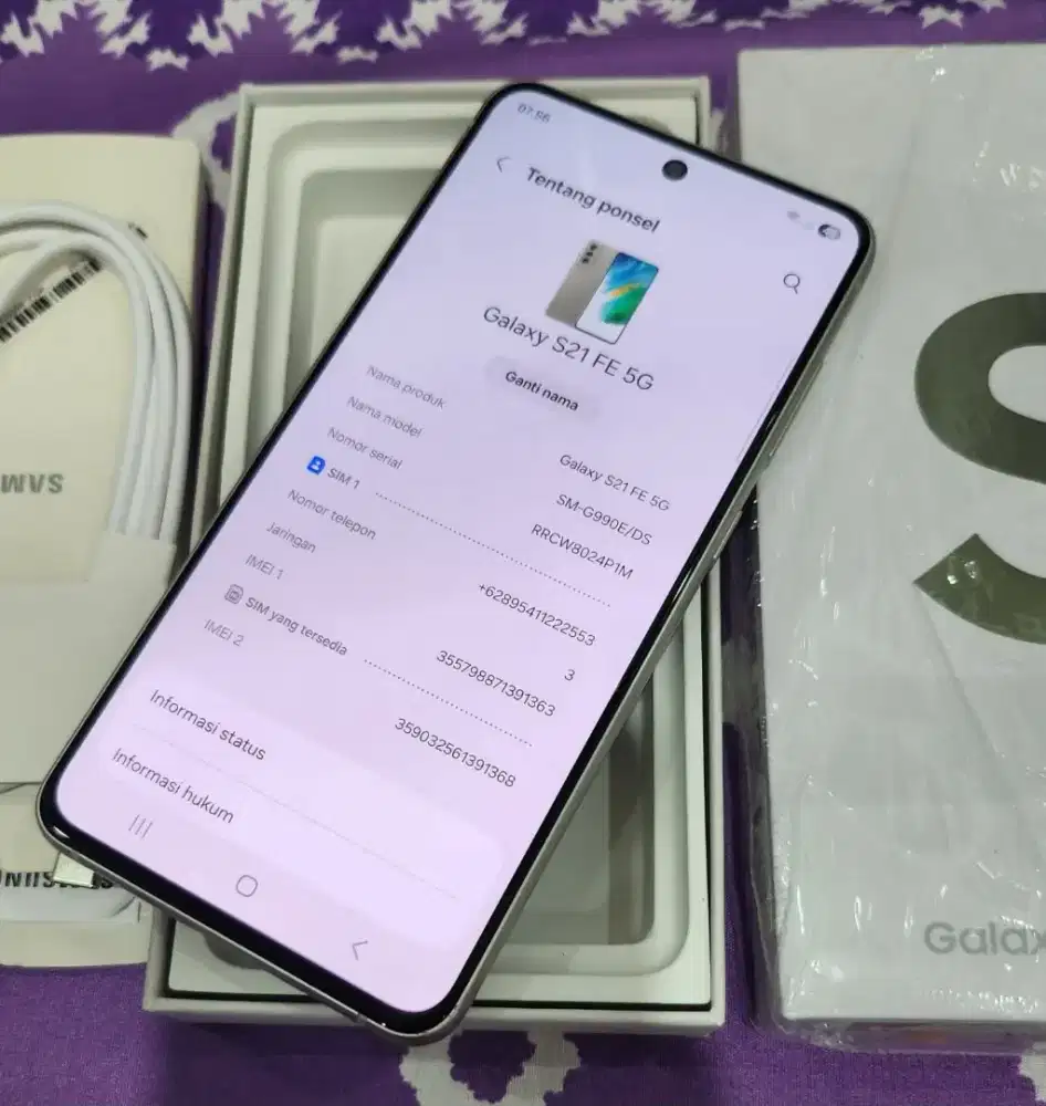 Samsung s21 FE ori sein 8/256 fullset