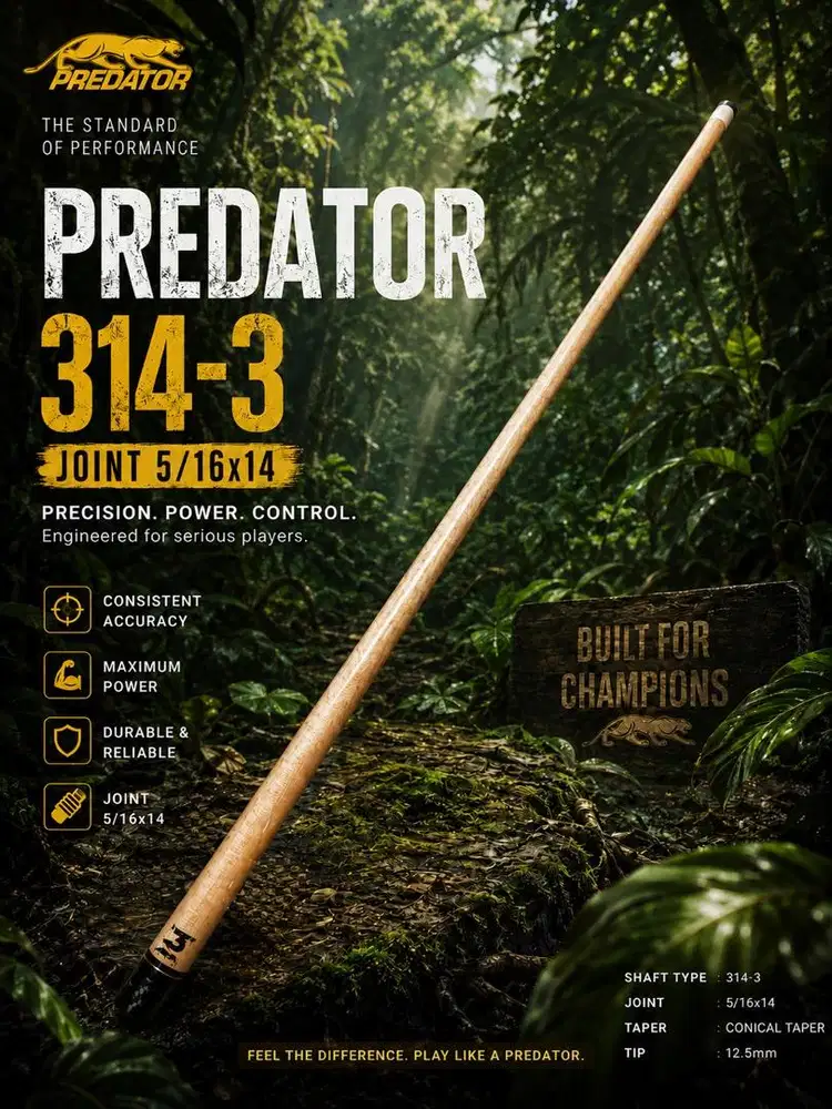 Predator 314-3 Joint 5/16x14, Presisi di Butt Mezz/Schon/Joss