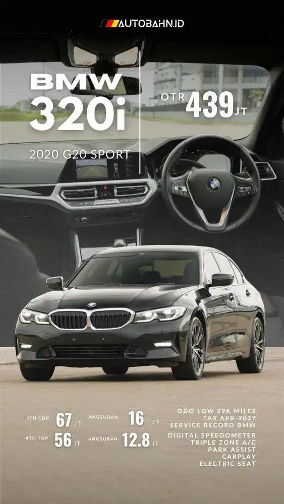 Men in Black! BMW 320i Sport 2020 Laser Light! C200 c300 520i e300