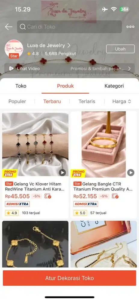 dcari host live jualan aksesoris