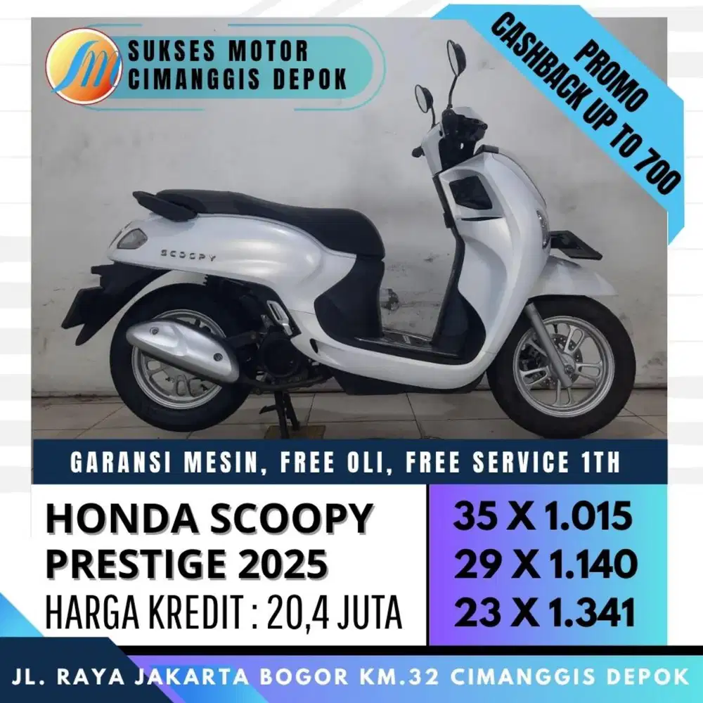NEW SCOOPY PRESTIGE 2025 PUTIH MULUS UNIT BERGARANSI [SUKSES MOTOR]