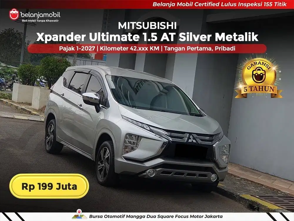 [ GARANSI 5TH ] Mitsubishi Xpander Ultimate 1.5 AT Silver 2020/2021