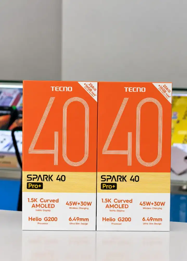 Tecno Spark 40 pro+ 8/256GB (new)*Bisa cod/diantar #fastrespon WA