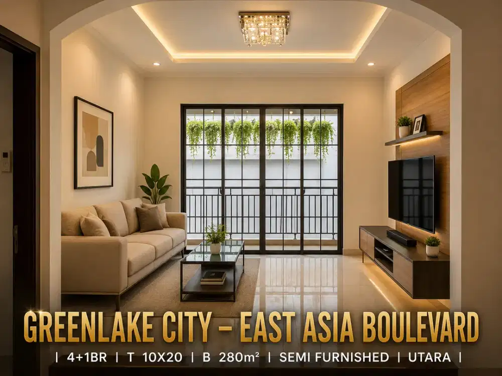 BEST DEAL Green Lake City! Rumah 10x20 Full Renov di Cluster East Asia Boulevard