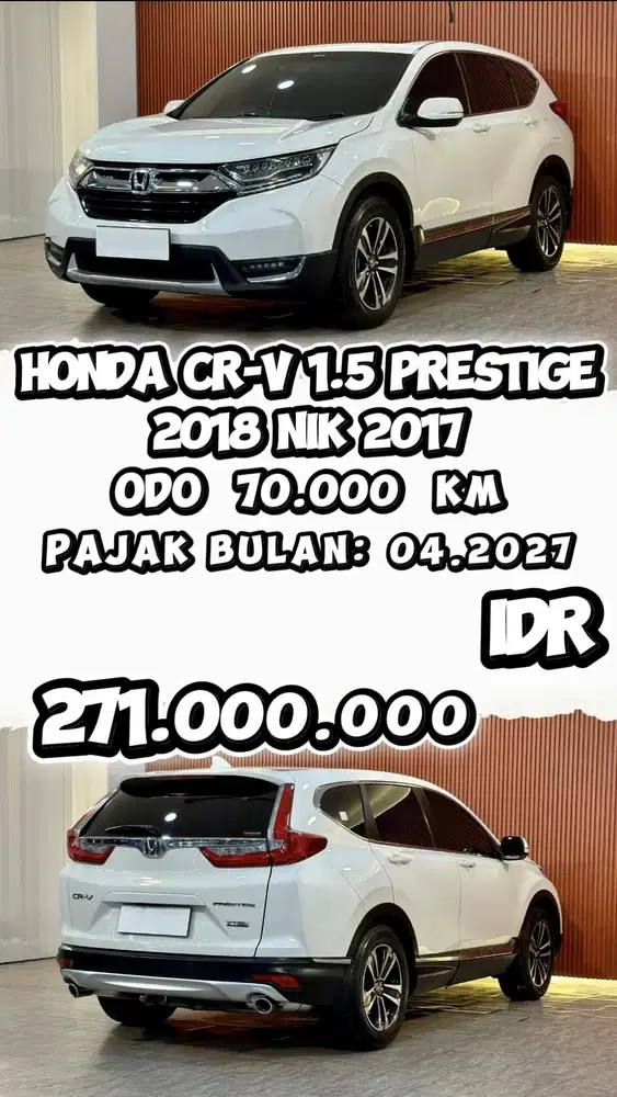 [ 3 YEAR WARRANTY ] HONDA CR-V PRESTIGE 1.5 TURBO 2018 NIK 2017