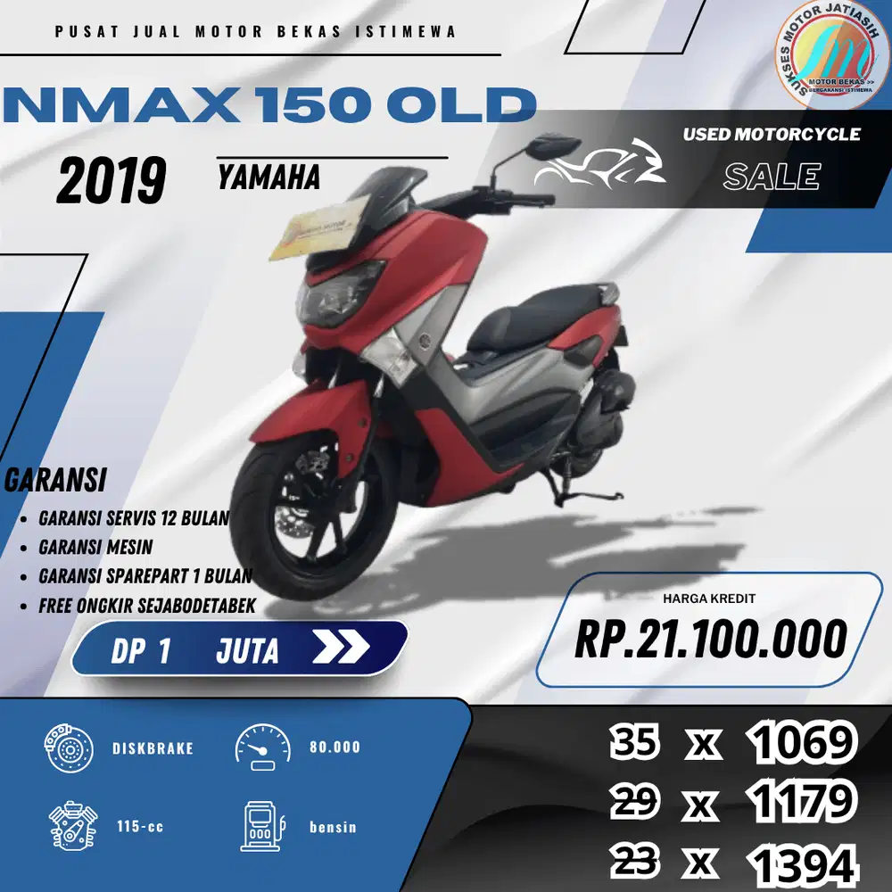 YAMAHA NMAX 150 2019 DP&ANGSURAN TERMURAH SYRT KTP&KK(SUKSESMOTOR)