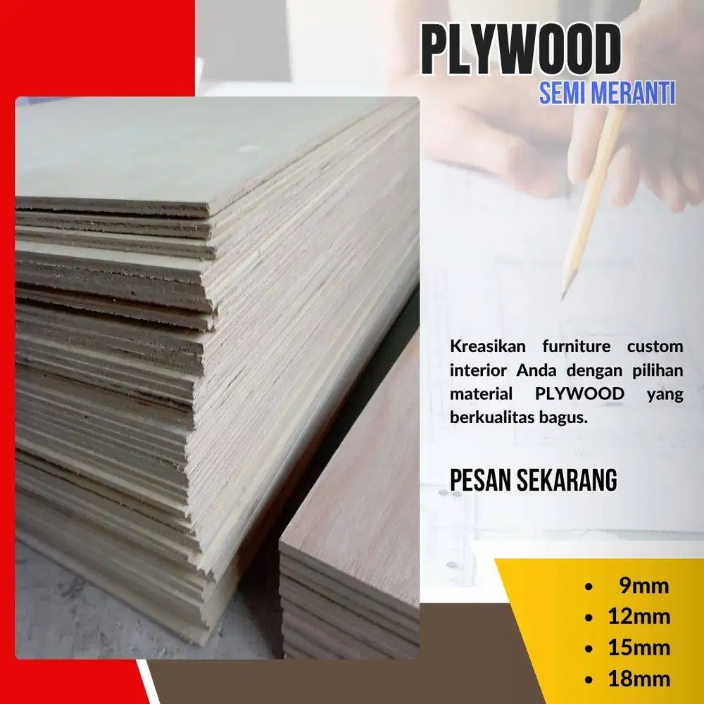 triplek semi meranti 9mm untuk mebel furnitur