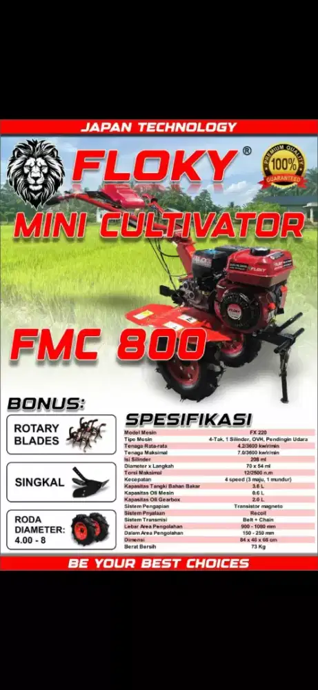 Cultivator mini Fmc 800