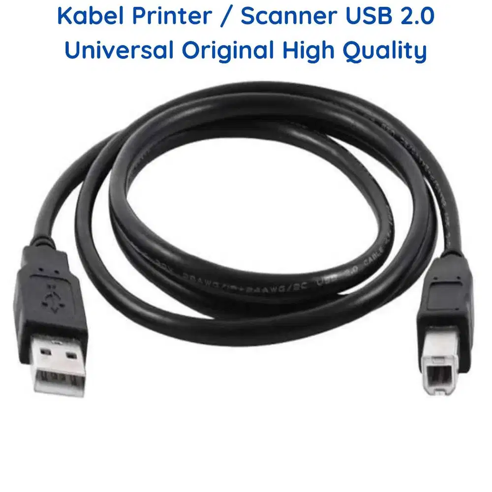 Kabel Printer Scanner A/B Universal USB 2.0 Original High Quality 1,5m