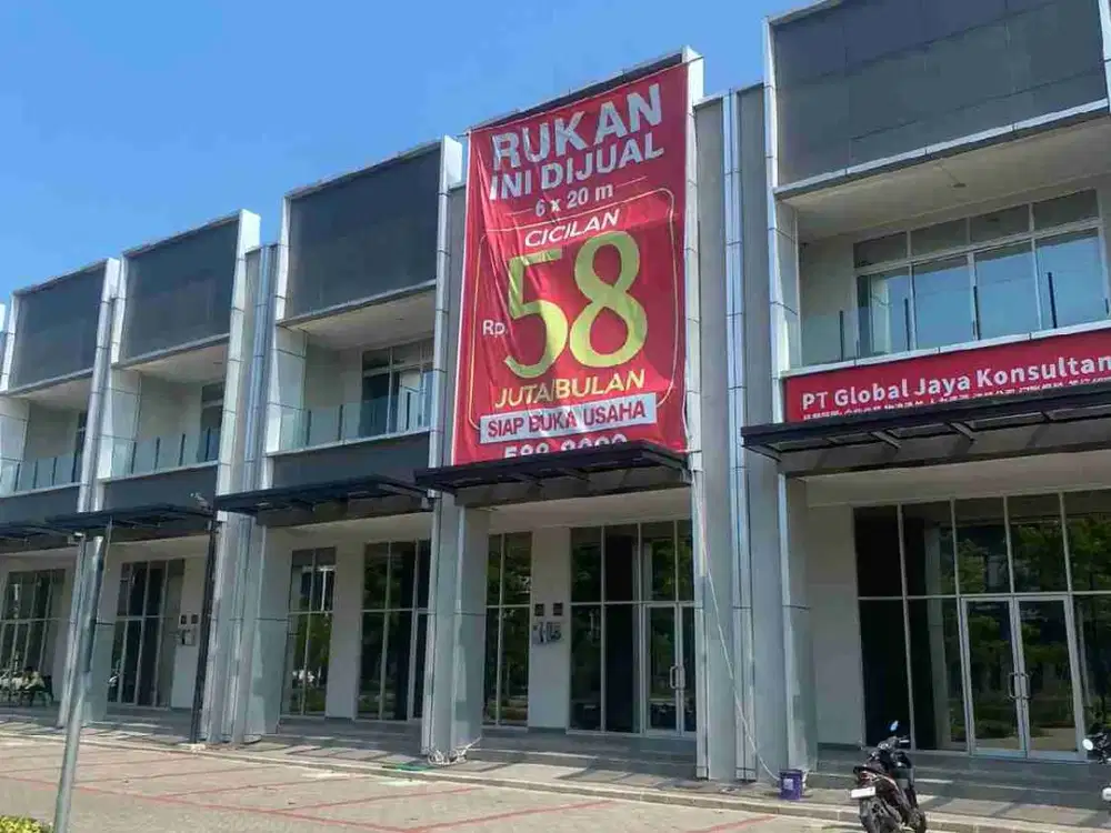 Rukan marina bay Pik 2 type mezanin hadap boulevard