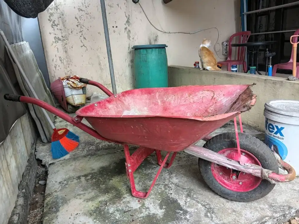 Gerobak Sorong Wilmer, Ban Pompa, Bonus Asbes 105 x 85 cm, Sukmajaya