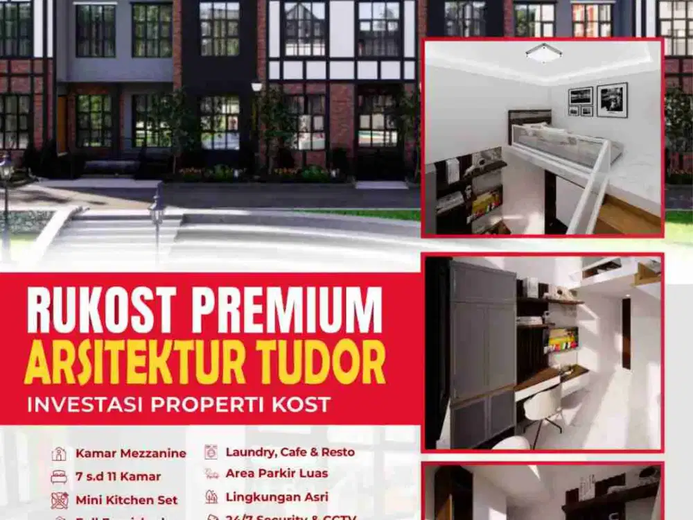 Jual Rumah Kost Desain Tudor Inggris Di Bogor Dekat Universitas IPB