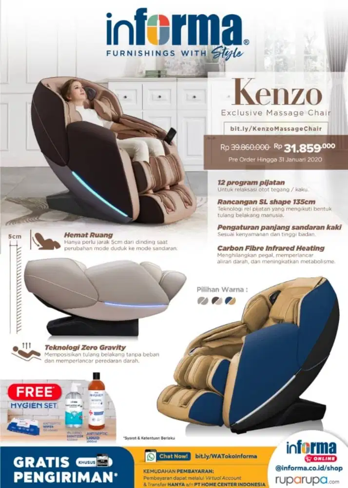 Kursi pijat merk Kenzo