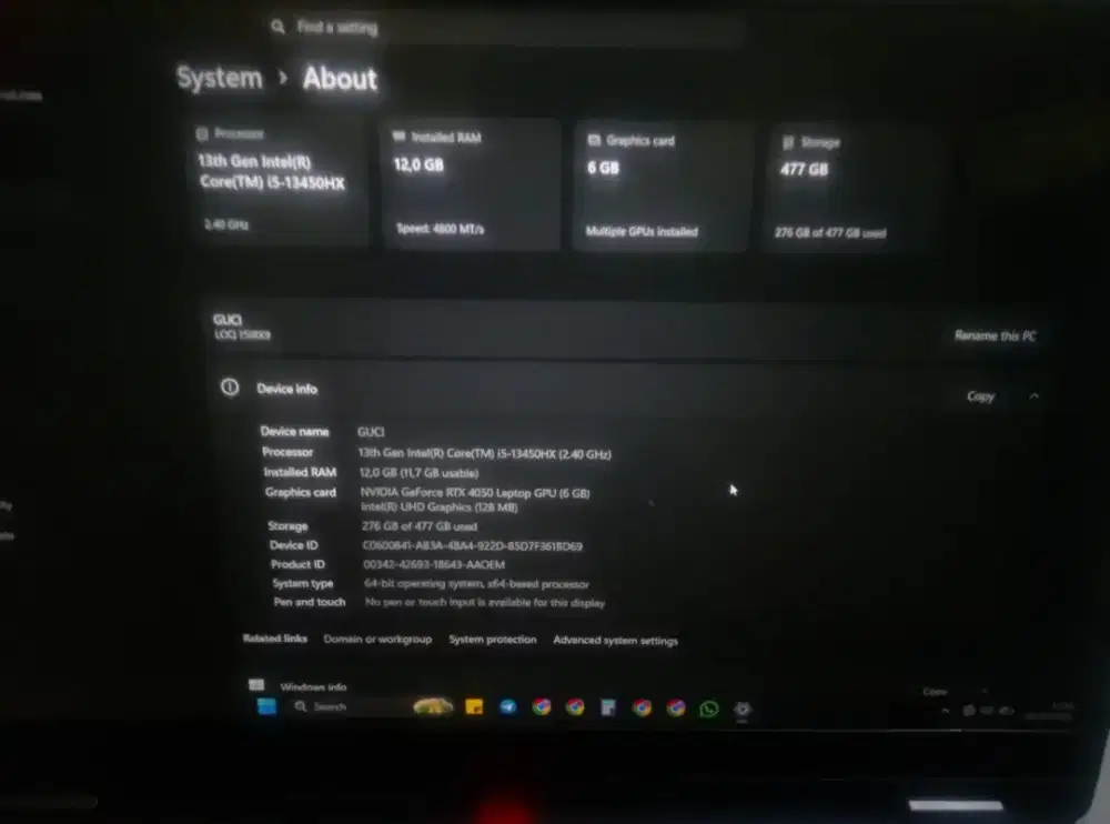 Di jual laptop Lenovo 83DV Zen 13 core i 5