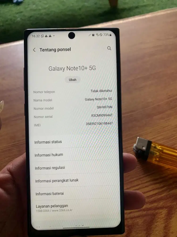 Samsung Note 10+ single 5g 12+8 internal 256