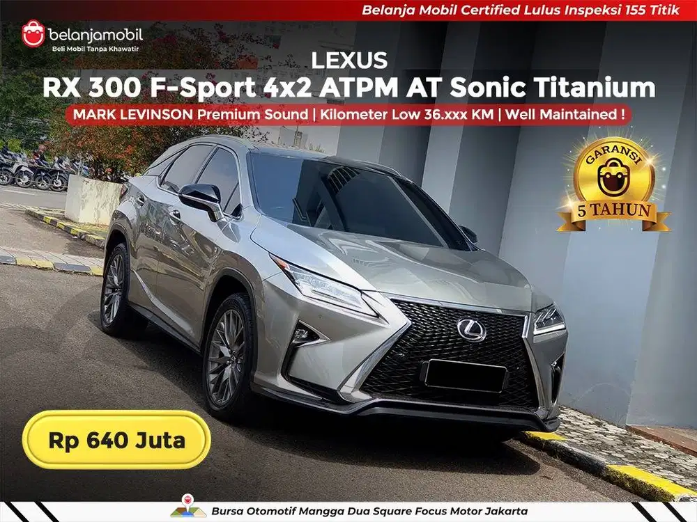 [ KM LOW ] Lexus RX 300 RX300 F-Sport F Sport AT 2018 2019