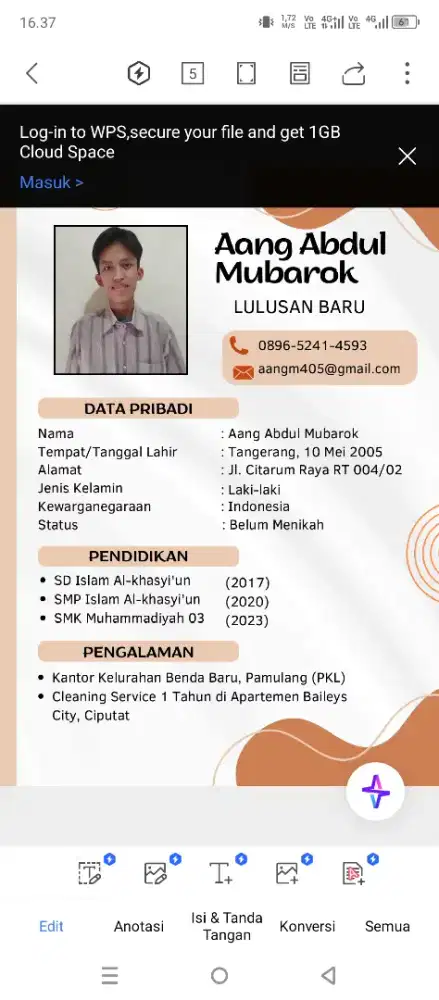Mencari pekerjaan