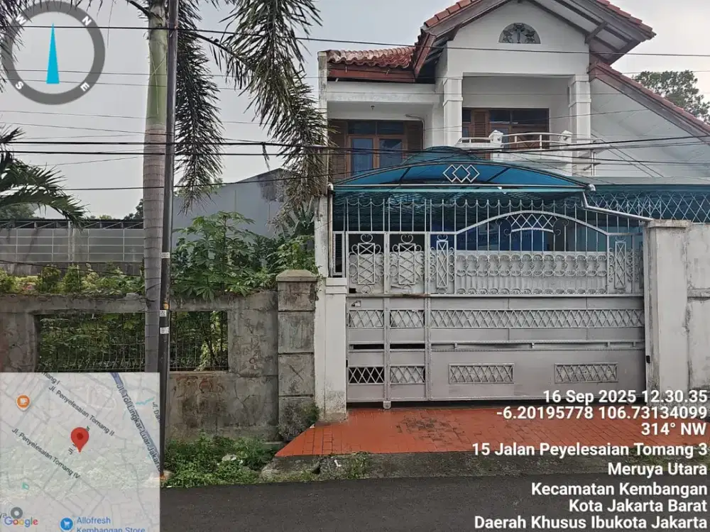 Dijual Lelang Rumah Komp. Perumahan Kav. DKI Jalan Penyelesaian Tomang, Kel. Meruya Utara, Kec. Kembangan, Jakarta Barat