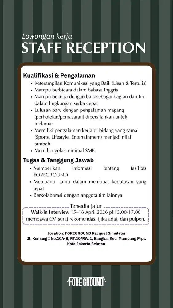 Open Hiring Staff