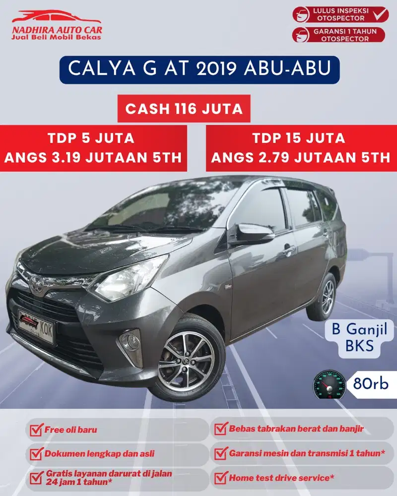 Angsuran 2 Jutaan Calya G AT 2019 Abu