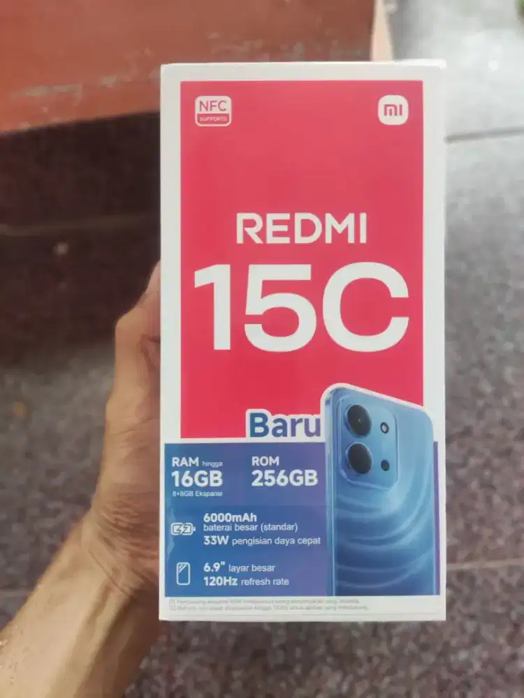 BARU Xiaomi Redmi 15C ram 8/256 Black Garansi Resmi Segel no repack