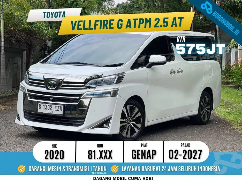 TERMURAH! Toyota Vellfire G ATPM 2020 PUTIH