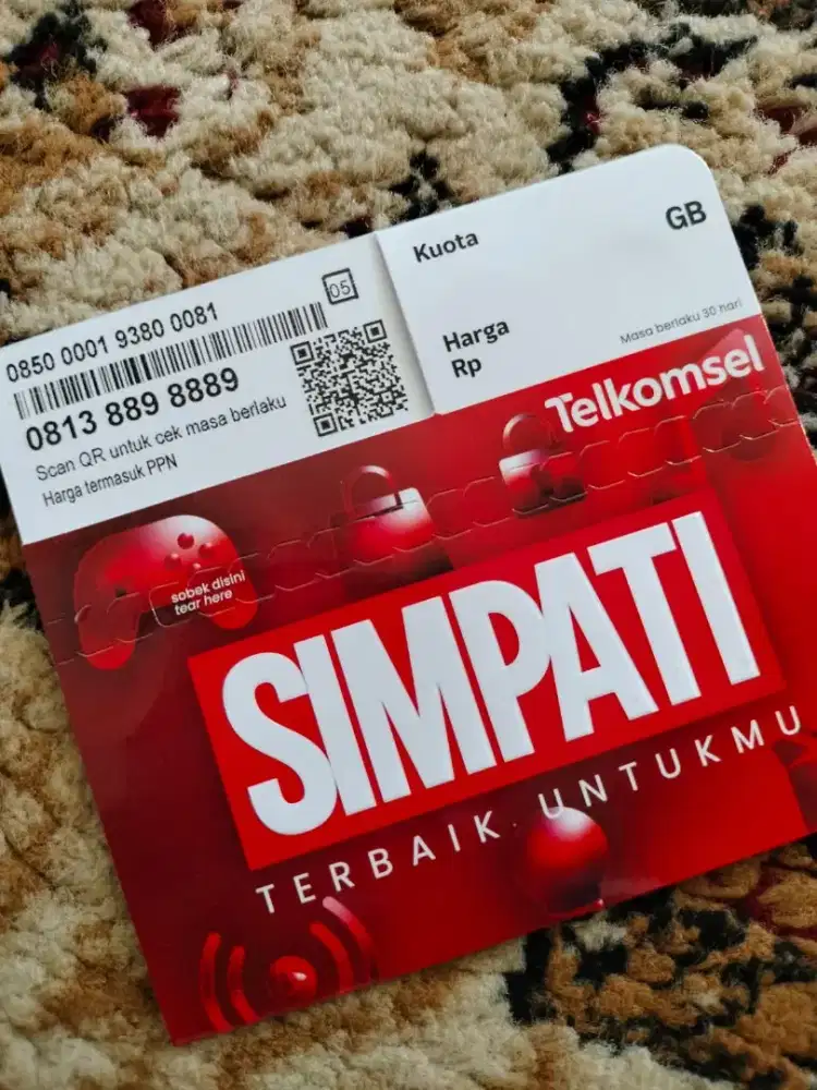 Drum nomor cantik simpati Telkomsel super digit