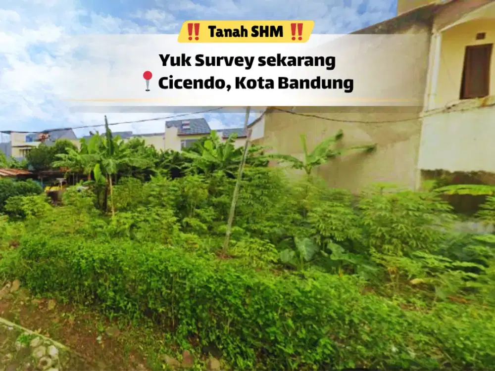 Rare Listing! Tanah 396 m² Area Cicendo – SHM Lengkap