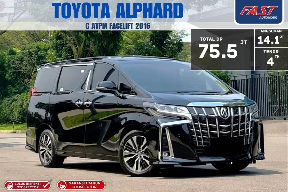 KM 14RB GARANSI 1THN PJK PNJANG TOYOTA ALPHARD G ATPM 2016