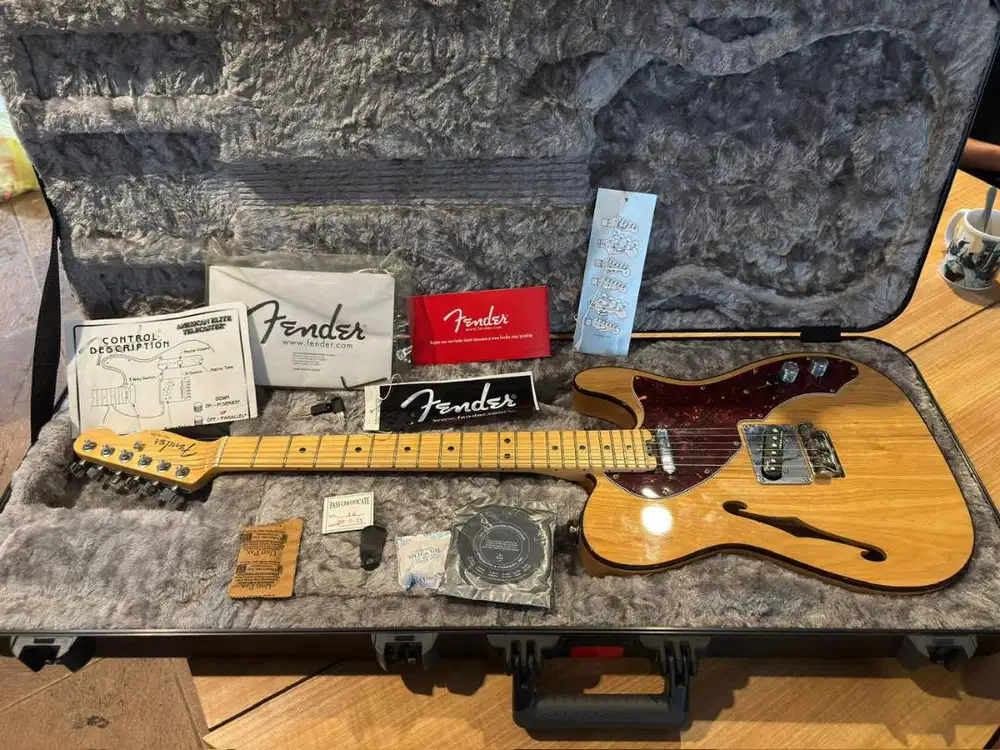 Fender American Elite Telecaster Thinline with maple FB in Natural
