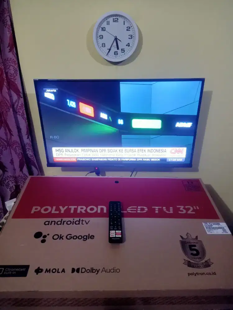 Dijual tv led Polytron google 32 inch.