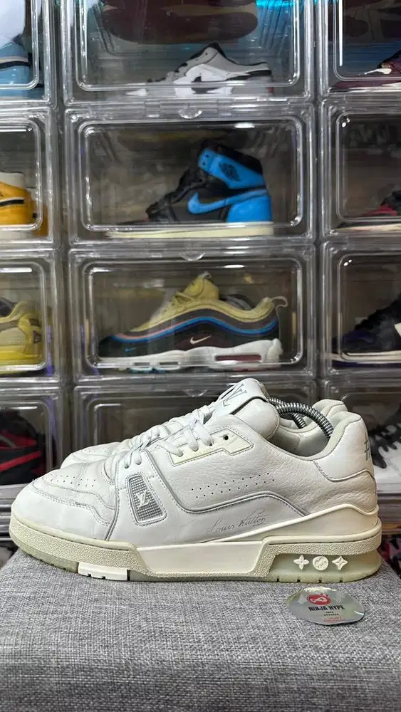LOUIS VUITTON TRAINER WHITE LEATHER SNEAKERS