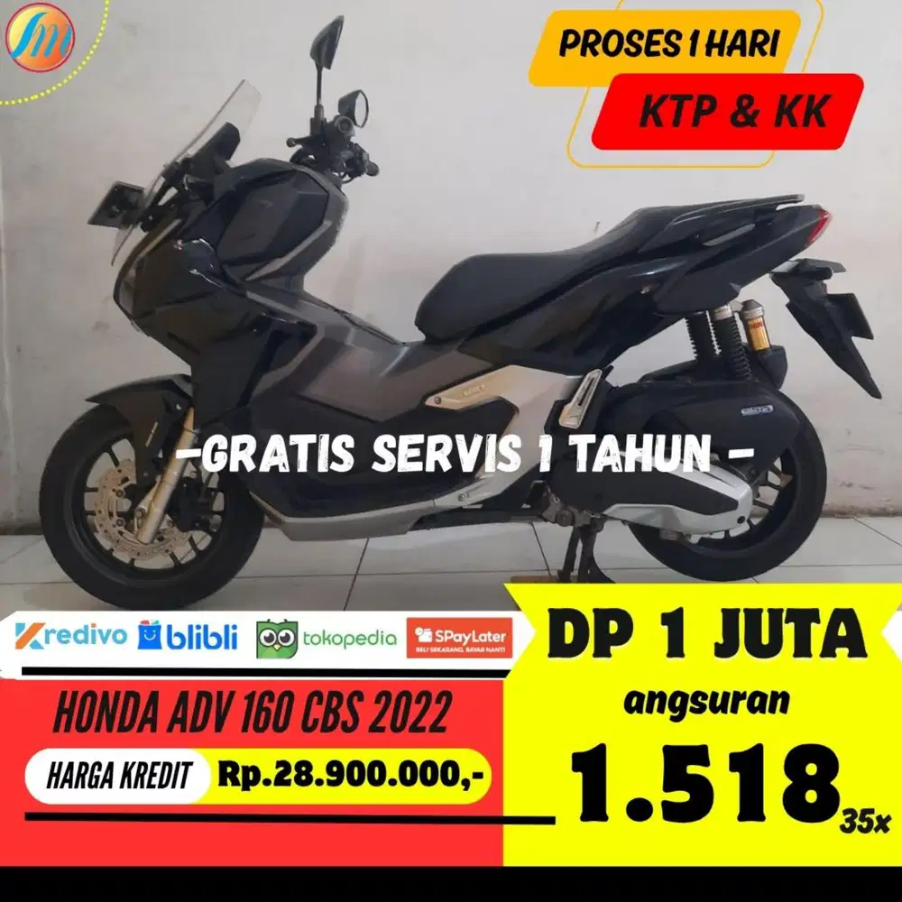HONDA ADV 160 CBS 2022 KREDIT DP HANYA 1 JUTA ANGSURAN TERJANGKAU