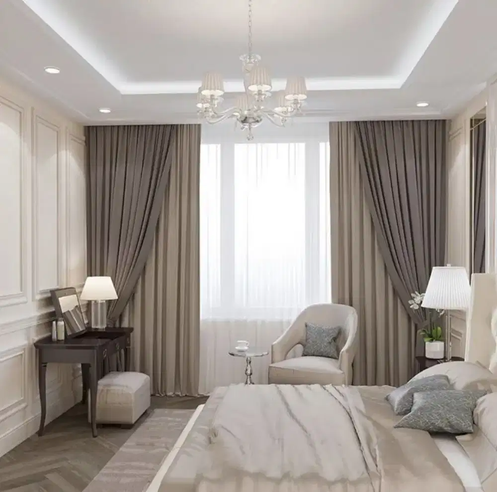 Pasang gordyn gorden murah vertikal roll blind jasa wallpaper dinding