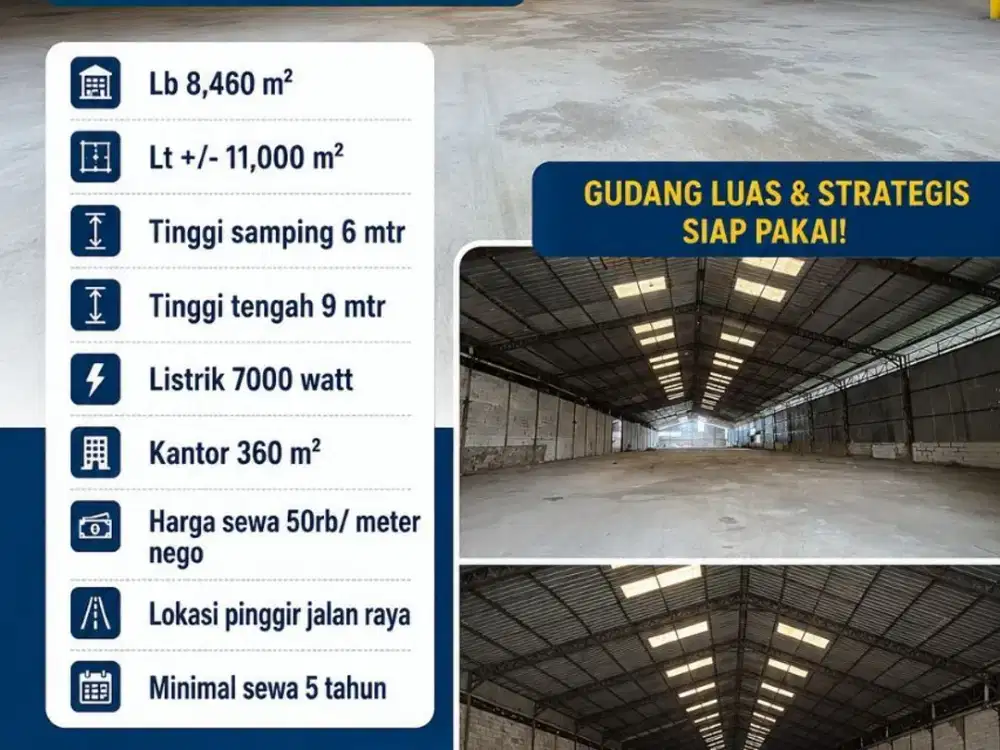 disewakan gudang 11000m2-cikande-akses kontainer 40ft