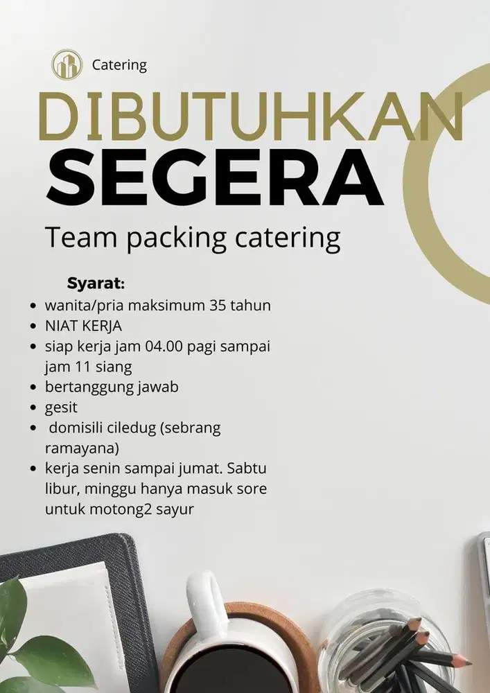 Lowongan Packing Catering