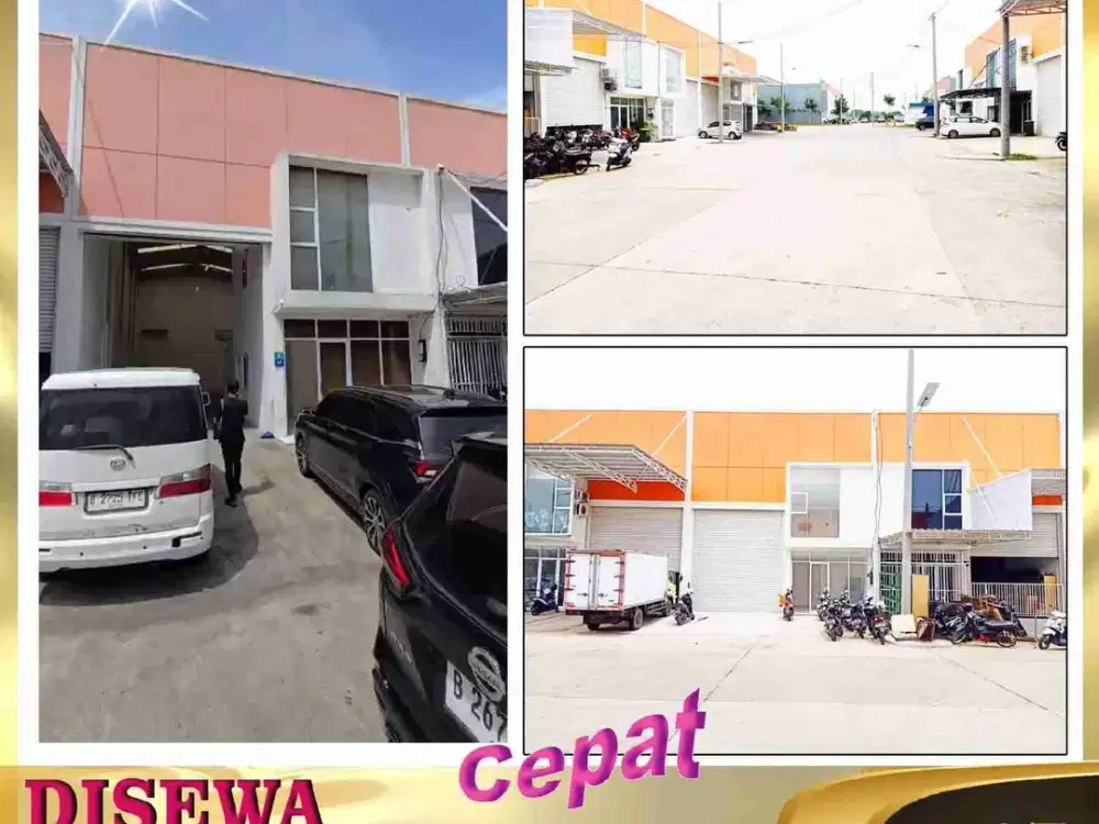 DISEWA GUDANG 2 LANTAI  LUAS TANAH 270 M²  DI AEROPOLIS TECHNO PARK BANDARA SOETA NEGLASARO TANGERANG