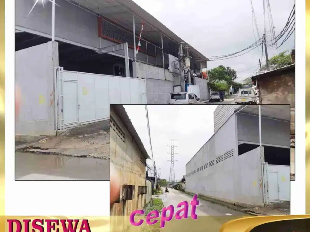 DISEWAKAN GUDANG 2 LANTAI LB 140 M2 DI KAVLING DPR CIPONDOH TANGERANG
