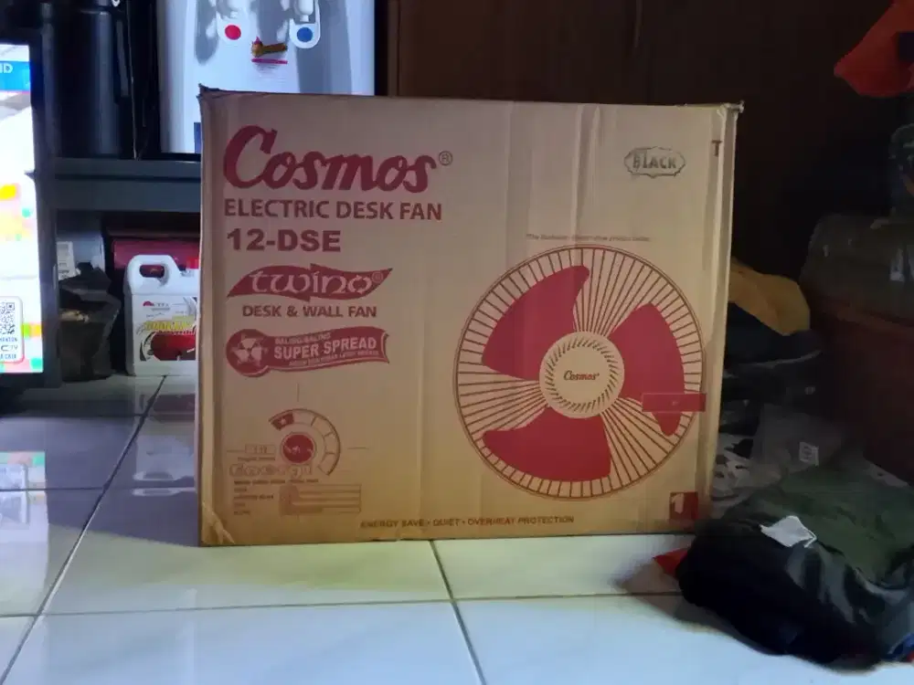 HRGA:180 NET PAS,KIPAS ANGIN COSMOS 12-DSE YG DUDUK 12INCH
BARU