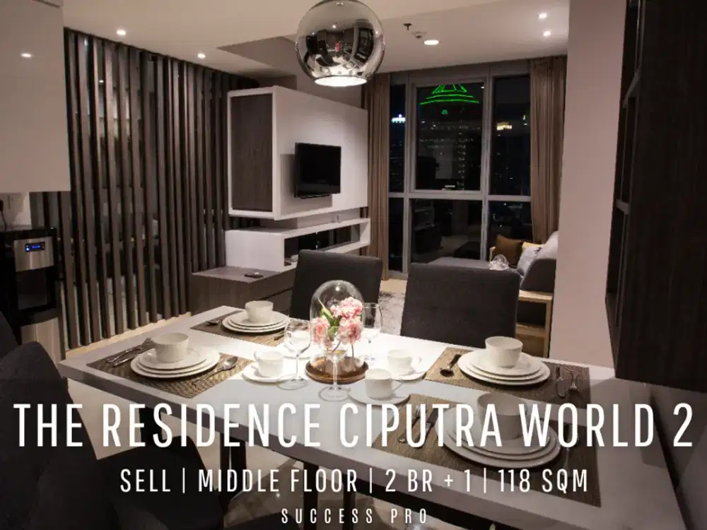 For Sell! Luxury Living at CBD Area The Residence Ciputra World 2 Middle Floor Move-in Ready