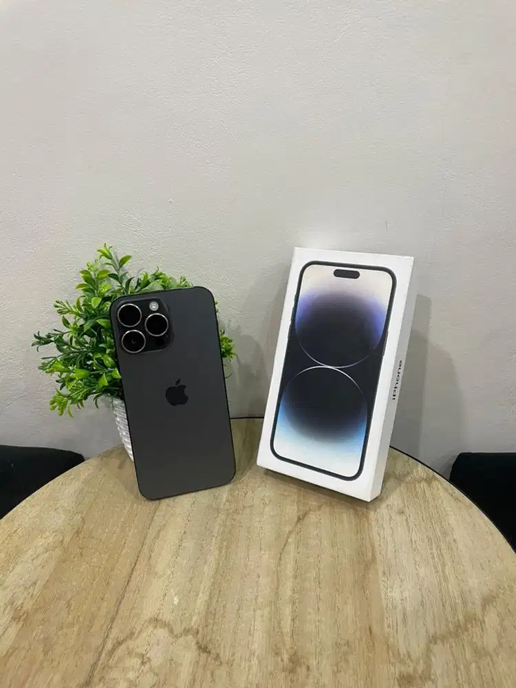 IPhone 14 ProMax 128GB Space Black mulus Fullset Bh85% 3Utool 98 AllOp