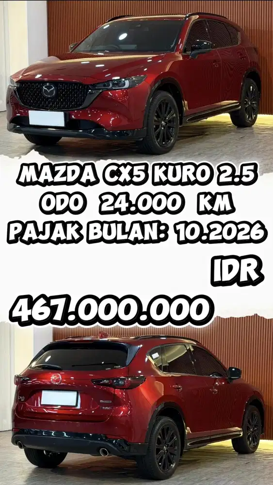 [ ODO 24.000 KM ] MAZDA CX5 KURO 2.5 AT 2024 SIAP PAKAI