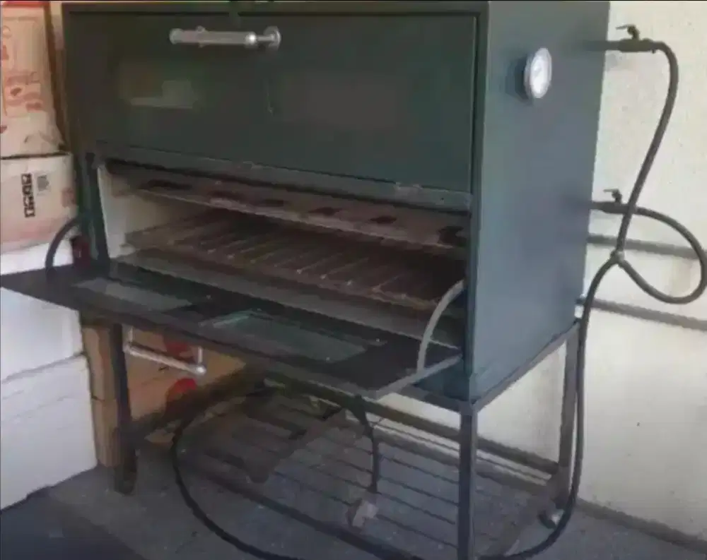 Oven Gas Galvanis Besar Double Decker