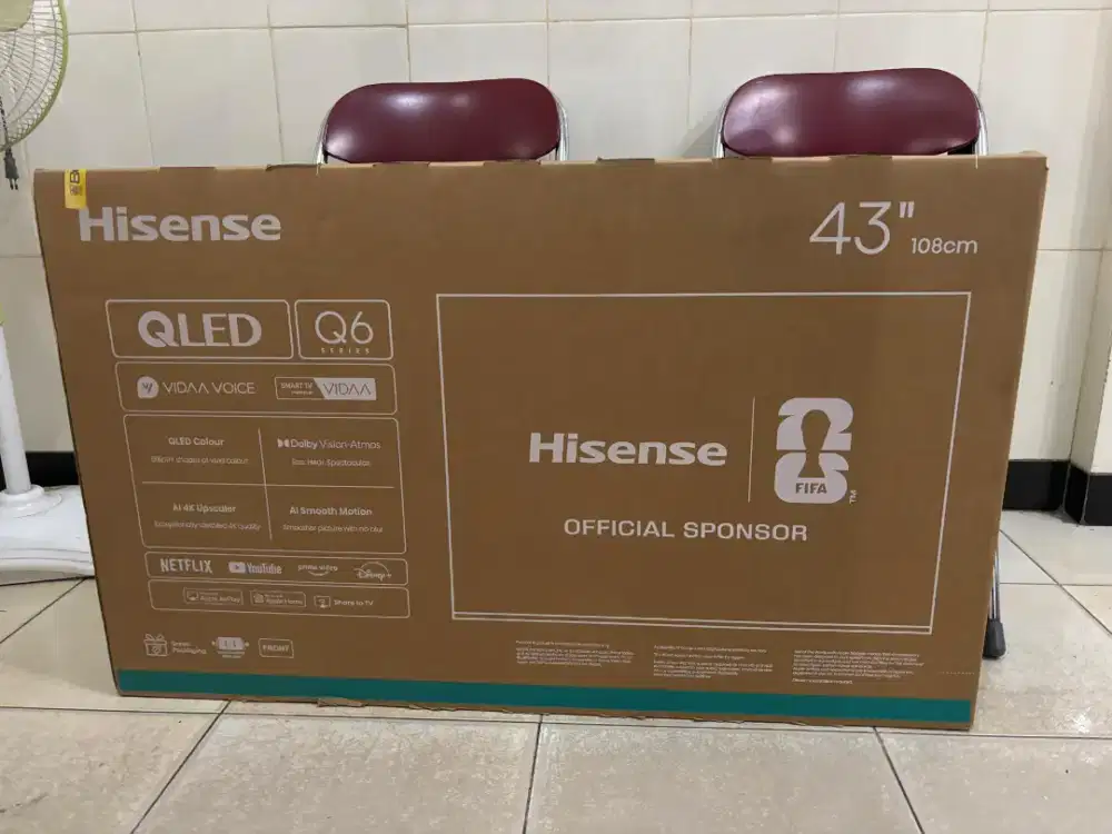 Jual murah smart TV Qled merk HISENSE 43 BARU SEGEL beli d store BEST