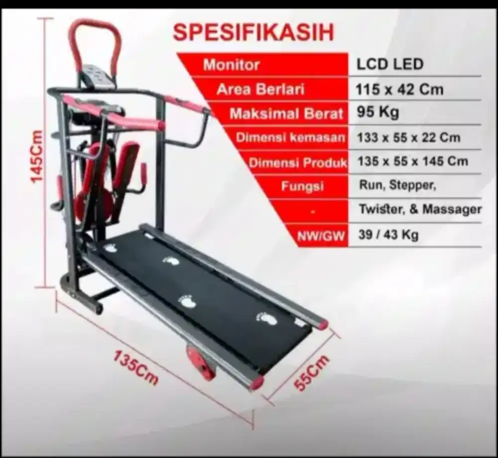 Treadmill Manual Barang masih sangat baguss
