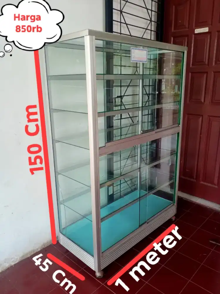 Etalase warung tinggi / etalase tinggi/lemari etalase/lemari kaca